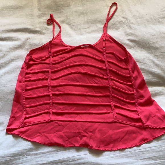 lush Neon Pink Cut Out Top - Picture 2 of 3